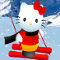 Hello Kitty Skiing